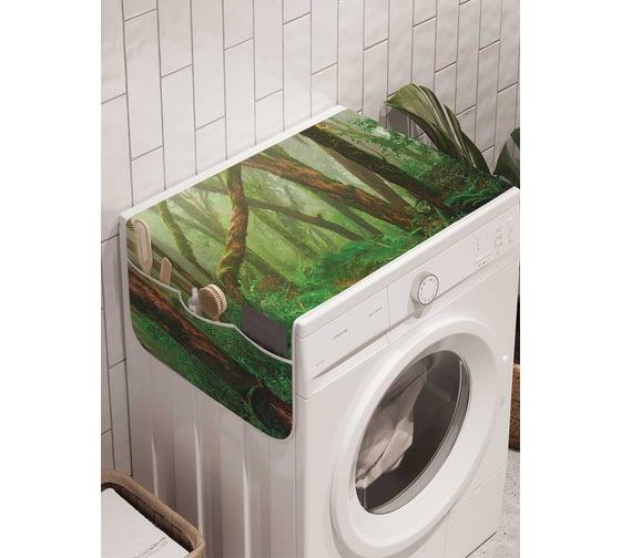 Органайзер для хранения Ambesonne "Лесной коридор" на стиральную машину, 45x120 см, cwm_15754 1