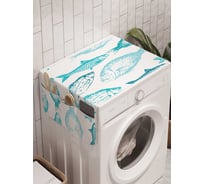 Органайзер для хранения Ambesonne "Перемещение рыб" на стиральную машину, 45x120 см, cwm_20588