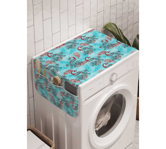 Органайзер для хранения Ambesonne "Павлиньи традиции" на стиральную машину, 45x120 см, cwm_12585 1