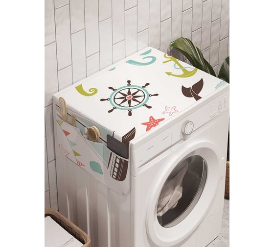 Органайзер для хранения Ambesonne "Неизведанный океан" на стиральную машину, 45x120 см, cwm_3002 1