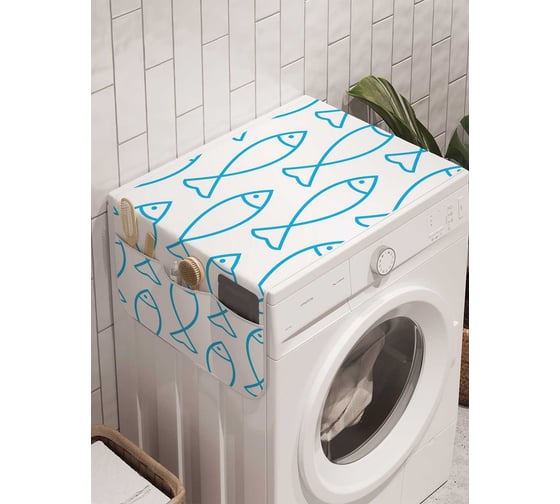 Органайзер для хранения Ambesonne "Простые рыбы" на стиральную машину, 45x120 см, cwm_20560 1