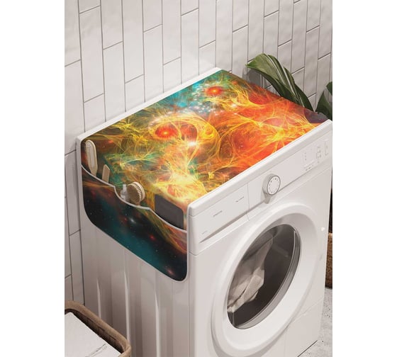 Органайзер для хранения Ambesonne "Вспышки в космосе" на стиральную машину, 45x120 см, cwm_14499 1