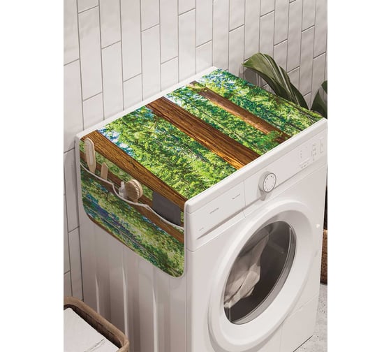 Органайзер для хранения Ambesonne "Лесной бег" на стиральную машину, 45x120 см, cwm_20752 1