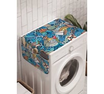 Органайзер для хранения Ambesonne "Морские стихи" на стиральную машину, 45x120 см, cwm_12535