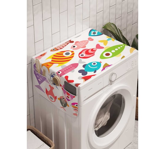 Органайзер для хранения Ambesonne "Рыбный круг" на стиральную машину, 45x120 см, cwm_20581 1