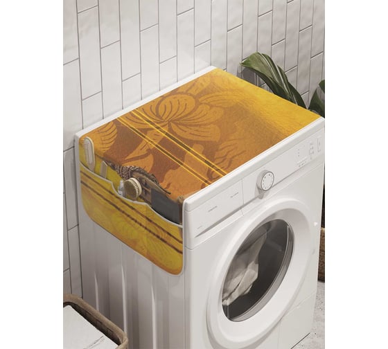 Органайзер для хранения Ambesonne "Будда и цветочный узор" на стиральную машину, 45x120 см, cwm_10037 1