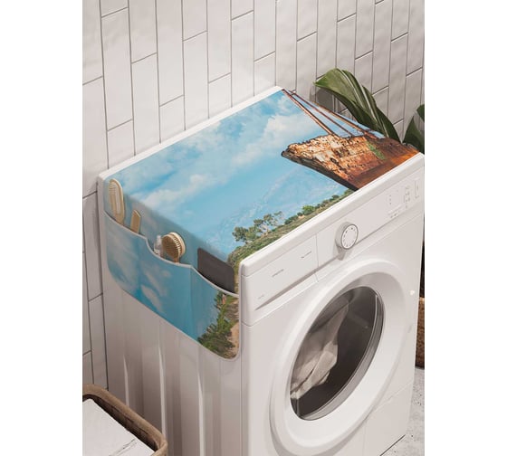 Органайзер для хранения Ambesonne "Старый корабль" на стиральную машину, 45x120 см, cwm_20548 1