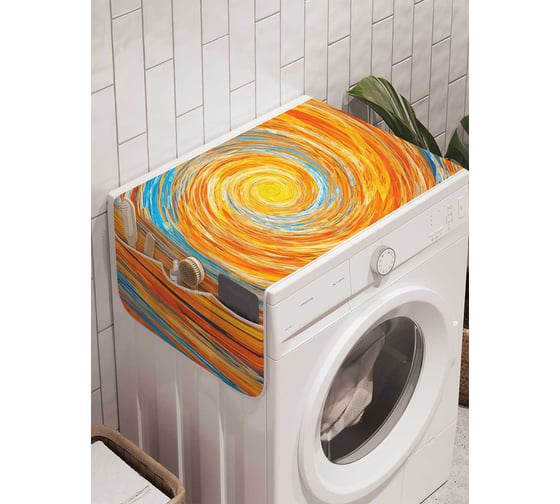 Органайзер для хранения Ambesonne "Солнечный вихрь" на стиральную машину, 45x120 см, cwm_21568 1