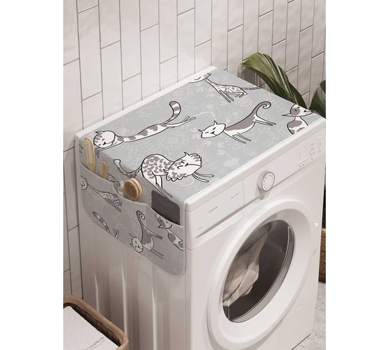 Органайзер для хранения Ambesonne "Кошачья нежность" на стиральную машину, 45x120 см, cwm_21699 1