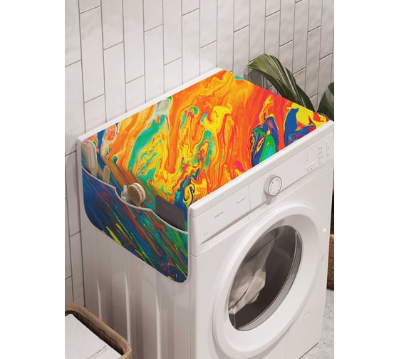 Органайзер для хранения Ambesonne "Пламенные краски" на стиральную машину, 45x120 см, cwm_21401 1