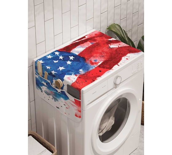 Органайзер для хранения Ambesonne "Размытый флаг Америки" на стиральную машину, 45x120 см, cwm_20716 1