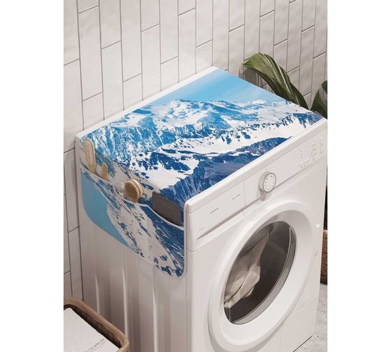 Органайзер для хранения Ambesonne "Снег с вершины горы" на стиральную машину, 45x120 см, cwm_20403 1