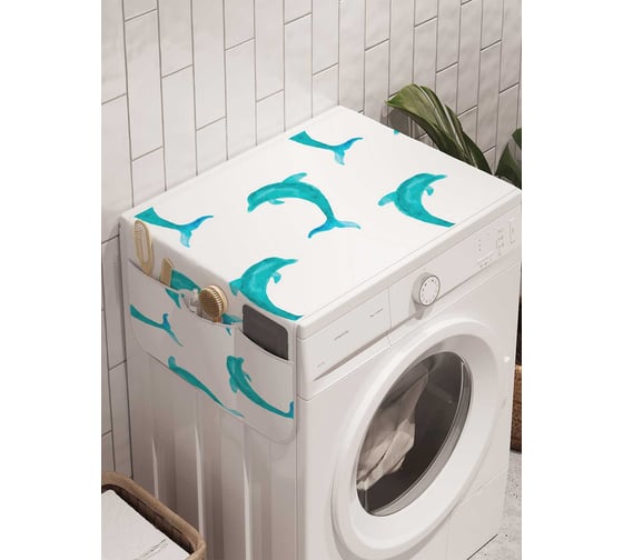 Органайзер для хранения Ambesonne "Танец дельфинов" на стиральную машину, 45x120 см, cwm_20431 1