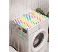 Органайзер для хранения Ambesonne "Радужные звезды с полосами" на стиральную машину, 45x120 см, cwm_18387