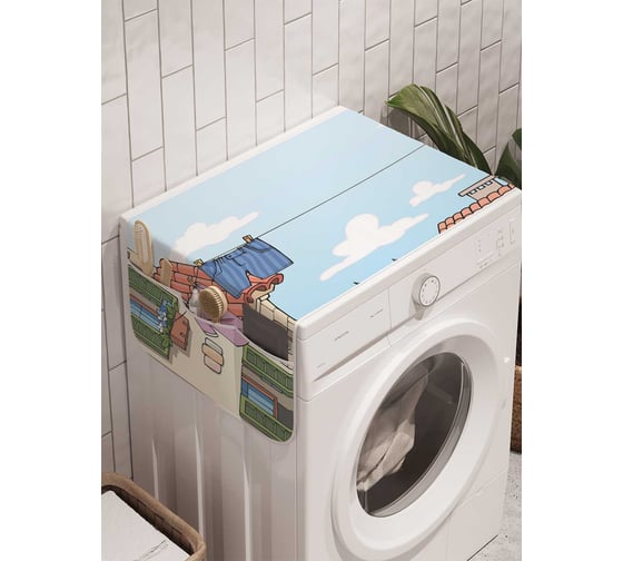 Органайзер для хранения Ambesonne "Прибрежный район" на стиральную машину, 45x120 см, cwm_2844 1