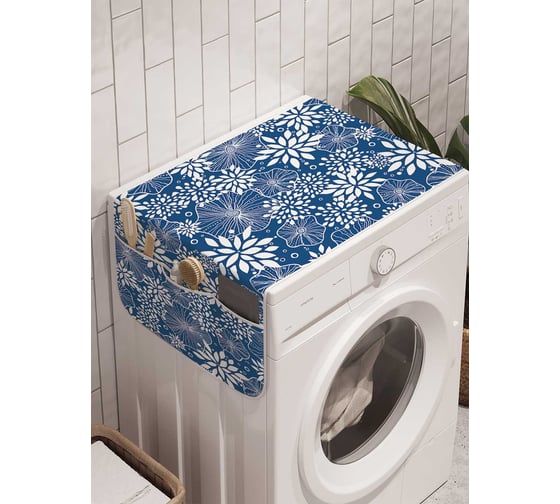 Органайзер для хранения Ambesonne "Цветы неизвестности" на стиральную машину, 45x120 см, cwm_24116 1