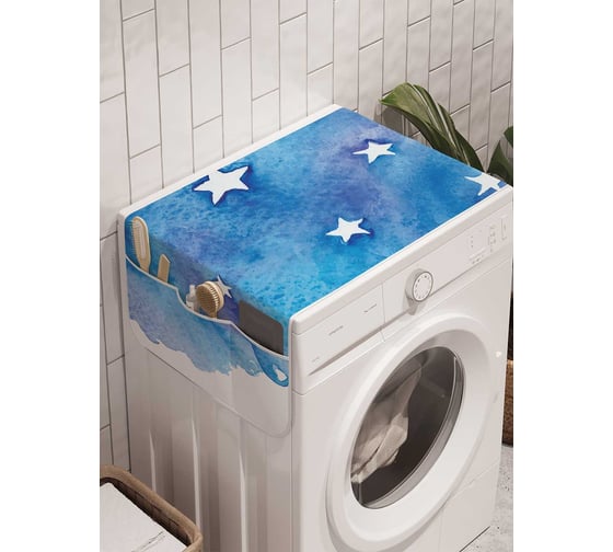 Органайзер для хранения Ambesonne "Облачные звезды" на стиральную машину, 45x120 см, cwm_18404 1
