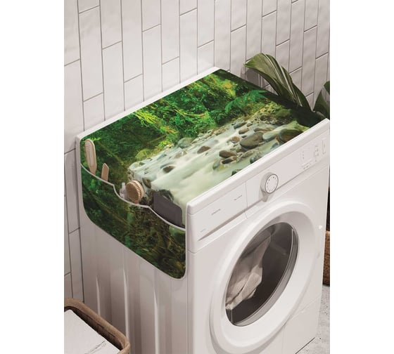 Органайзер для хранения Ambesonne "Речные брызги" на стиральную машину, 45x120 см, cwm_11421 1