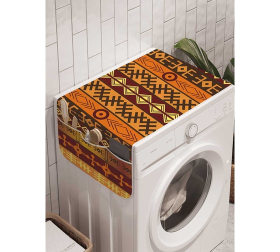 Органайзер для хранения Ambesonne "Символьные полосы" на стиральную машину, 45x120 см, cwm_28389 1