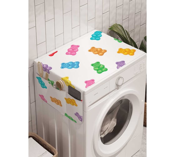 Органайзер для хранения Ambesonne "Желейные мишки" на стиральную машину, 45x120 см, cwm_26821 1