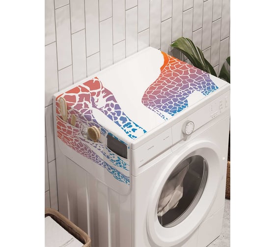 Органайзер для хранения Ambesonne "Жирафы в переливах" на стиральную машину, 45x120 см, cwm_24098