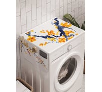 Органайзер для хранения Ambesonne "Желтые цветы на ветке" на стиральную машину, 45x120 см, cwm_17045