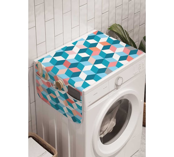 Органайзер для хранения Ambesonne "Кубическая стенка" на стиральную машину, 45x120 см, cwm_29888 1