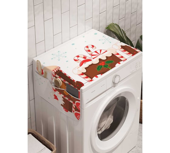 Органайзер для хранения Ambesonne "Пряничный паровозик" на стиральную машину, 45x120 см, cwm_24120 1