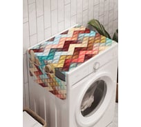Органайзер для хранения Ambesonne "Разноцветные зигзаги" на стиральную машину, 45x120 см, cwm_17176