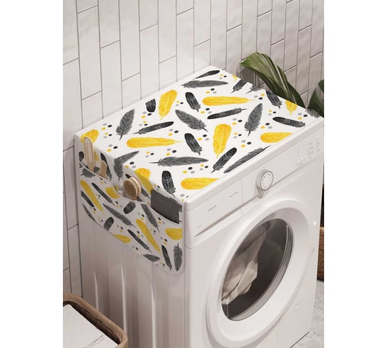 Органайзер для хранения Ambesonne "Перьевой вихрь" на стиральную машину, 45x120 см, cwm_17414 1