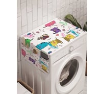 Органайзер для хранения Ambesonne "Коты веселятся" на стиральную машину, 45x120 см, cwm_25653