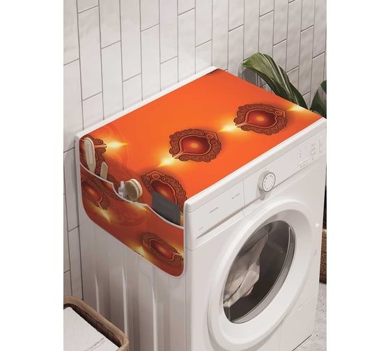 Органайзер для хранения Ambesonne "Счастливого Дивали" на стиральную машину, 45x120 см, cwm_26645 1