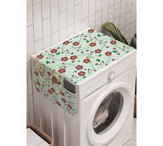 Органайзер для хранения Ambesonne "Незабываемые цветочки" на стиральную машину, 45x120 см, cwm_28121 1