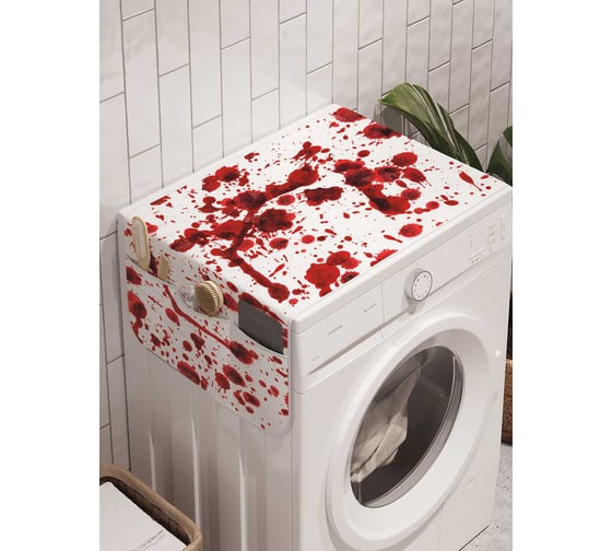 Органайзер для хранения Ambesonne "Кровавые следы" на стиральную машину, 45x120 см, cwm_24111 1