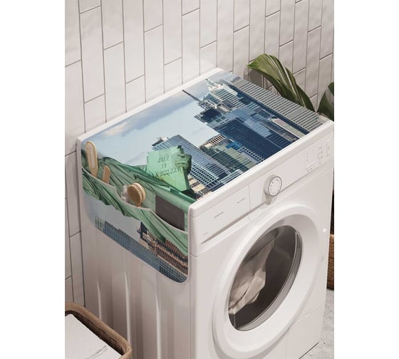 Органайзер для хранения Ambesonne "За статуей Свободы" на стиральную машину, 45x120 см, cwm_2521 1