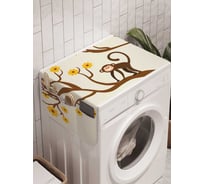 Органайзер для хранения Ambesonne "Обезьяны на цветущем дереве" на стиральную машину, 45x120 см, cwm_18500