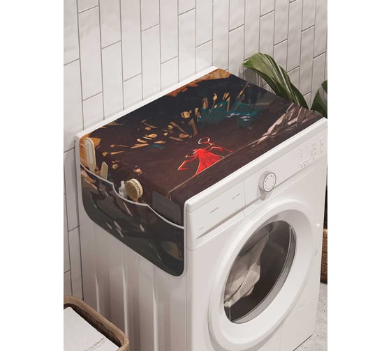 Органайзер для хранения Ambesonne "Мифическое чудовище" на стиральную машину, 45x120 см, cwm_23034 1