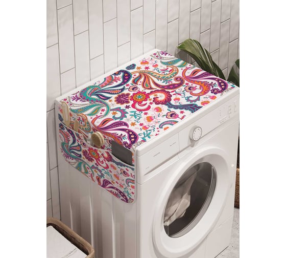 Органайзер для хранения Ambesonne "Почувствуй красочность" на стиральную машину, 45x120 см, cwm_17947 1