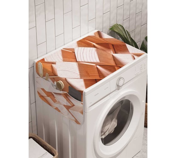 Органайзер для хранения Ambesonne "Деревянный город" на стиральную машину, 45x120 см, cwm_23311 1