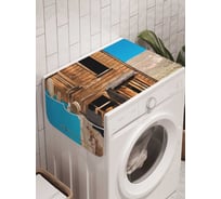 Органайзер для хранения Ambesonne "Деревянная декорация" на стиральную машину, 45x120 см, cwm_21325