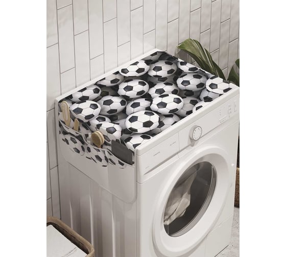 Органайзер для хранения Ambesonne "Футбольная любовь" на стиральную машину, 45x120 см, cwm_12402 1