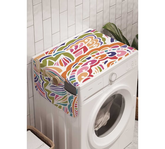 Органайзер для хранения Ambesonne "Пленительные цветы" на стиральную машину, 45x120 см, cwm_2828 1