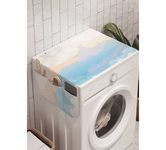 Органайзер для хранения Ambesonne "Воздушные облака" на стиральную машину, 45x120 см, cwm_3004 1