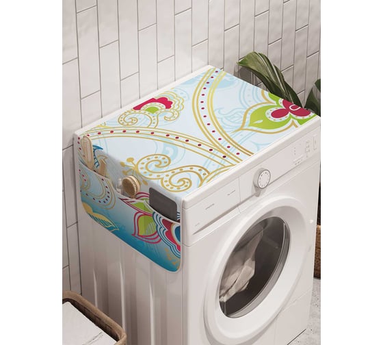 Органайзер для хранения Ambesonne "Цветочный путь" на стиральную машину, 45x120 см, cwm_28220