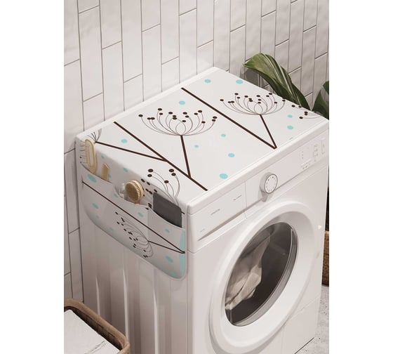 Органайзер для хранения Ambesonne "Зимние растения" на стиральную машину, 45x120 см, cwm_30256 1