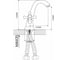 Смеситель для умывальника Doron DL 1516W-N , 1/2 керамика, белый/хром, излив короткий, п/г (1/10) 019632 9