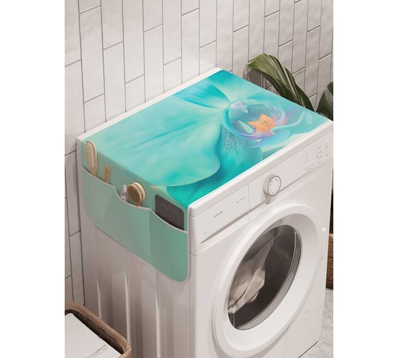 Органайзер для хранения Ambesonne "Цветы в мираже" на стиральную машину, 45x120 см, cwm_17032 1