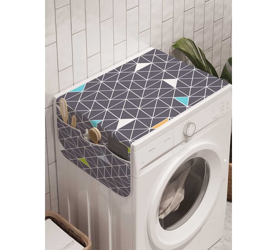Органайзер для хранения Ambesonne "Треугольные пункты" на стиральную машину, 45x120 см, cwm_11567 1