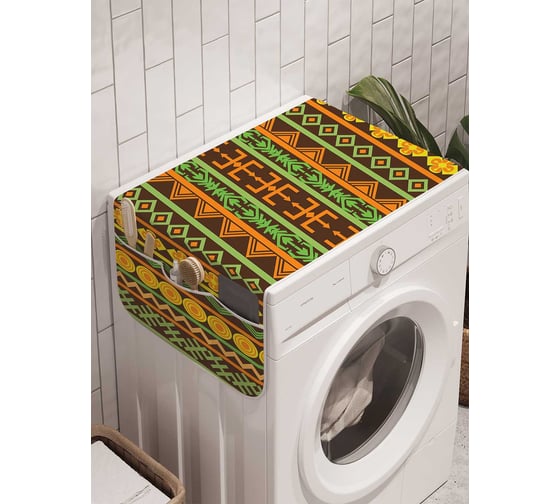 Органайзер для хранения Ambesonne "Полосатый выбор" на стиральную машину, 45x120 см, cwm_29502 1