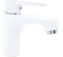 Смеситель для умывальника Doron DL 2344W-N, шаровый, белый/хром, излив короткий, п/г 016293